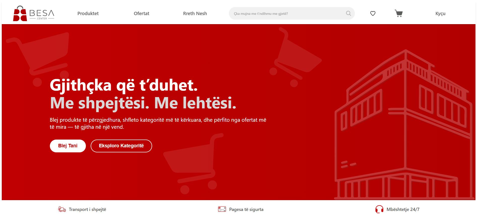 Besa Center Hero Section